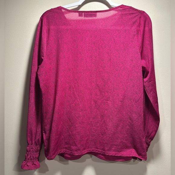 Apt 9 Pink & Black Speckles Long Sleeve Blouse with Tank Top Attached. - Picture 7 of 16